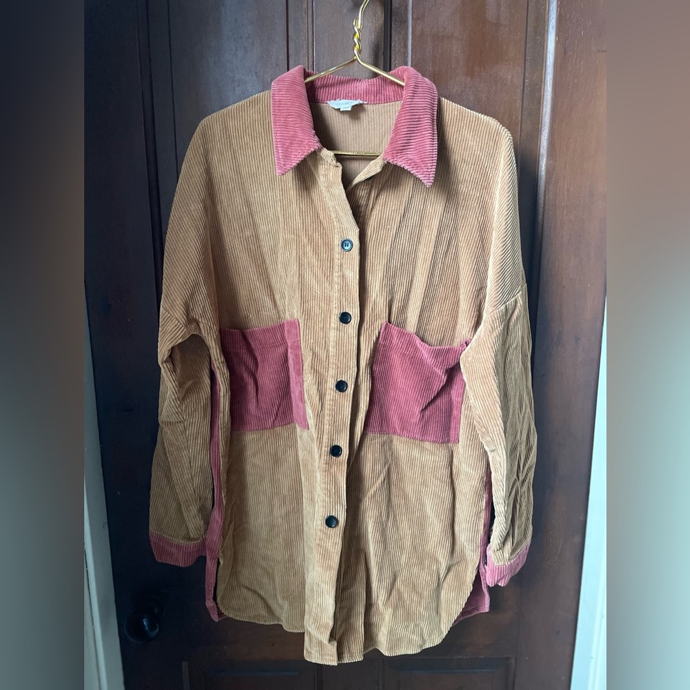 Bib! women's medium brown / ribbed corduroy jacket
